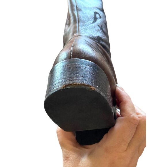 Matisse Creed Tooled Leather Boots Brown Size 8 - Picture 9 of 14